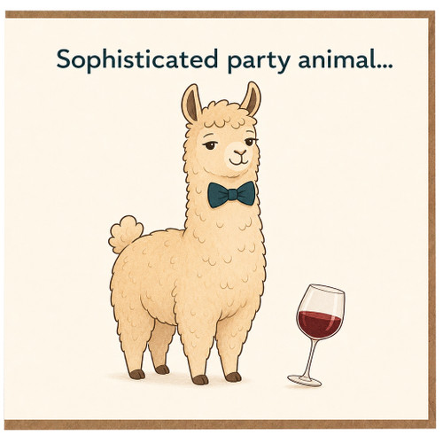 Birthday Card, Sophisticated Party Animal Card