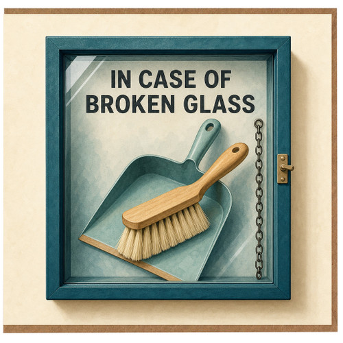 Birthday Card, Funny Broken Glass Card