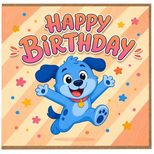 Birthday Card, Cute Puppy Birthday Card