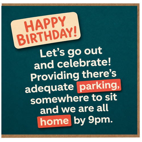 Birthday Card, Happy Birthday Let's Go Out and Celebrate Humorous Card