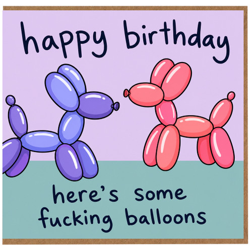 Birthday Card, Cheeky Balloon na Birthday Card