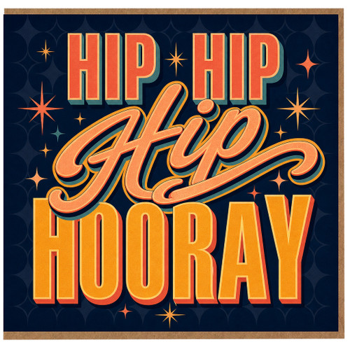 Birthday Card, Retro Celebration Greeting Card