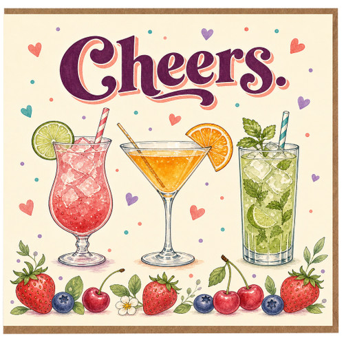 Birthday Card, Cheers Greeting Card