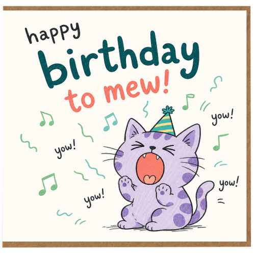 Birthday Card, Happy Birthday To Mew Card