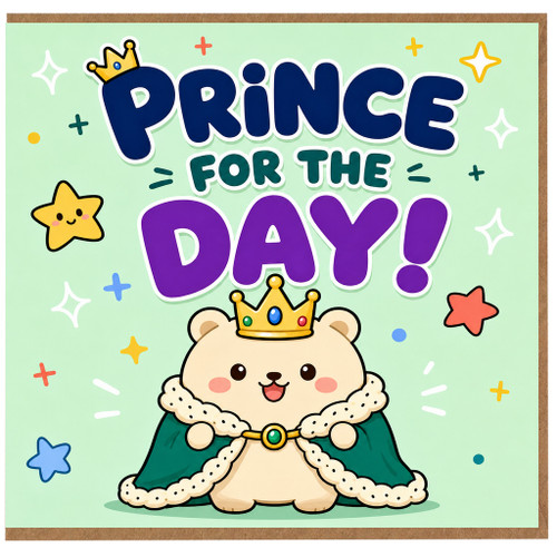 Birthday Card, Cute Royal Bear Card