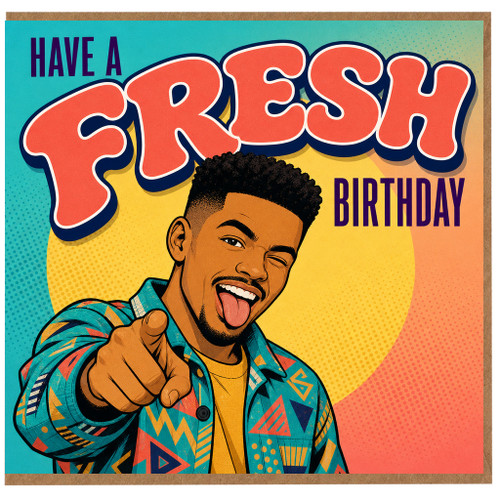 Birthday Card, Have a Fresh Birthday Retro Comic Style Card
