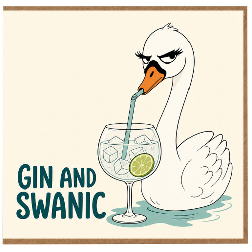 Birthday Card, Gin and Tonic Pun Greeting Card