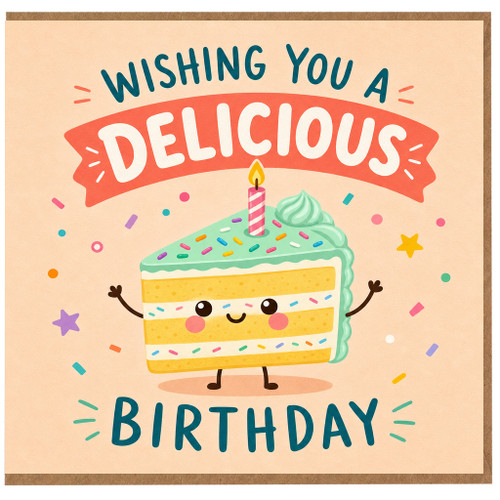 Birthday Card, Wishing You A Delicious Birthday Card