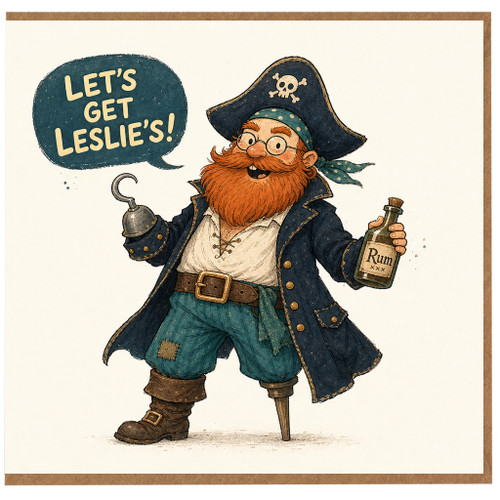 Birthday Card, Leslie Pirate Card