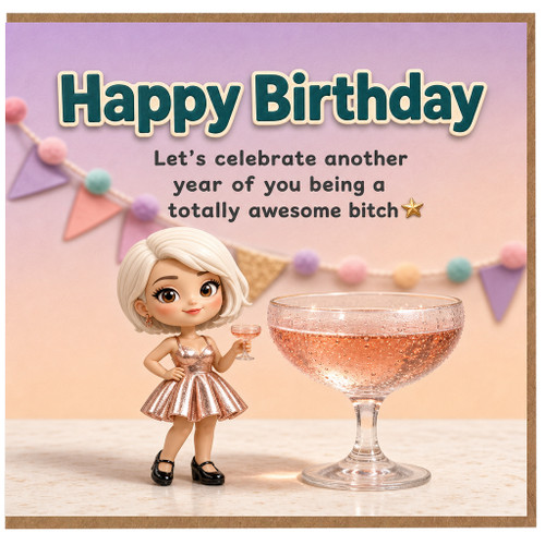 Birthday Card, Funny Birthday Card, Totally Awesome Birthday Card