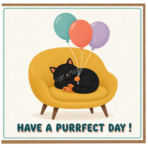 Birthday Card, Cute Cat Birthday Card