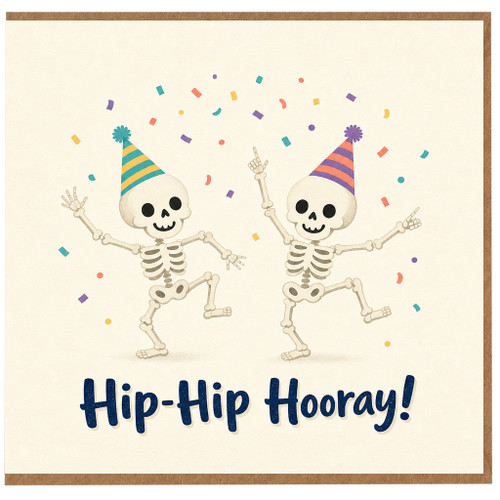 Birthday Card, Funny Skeleton Celebration Card