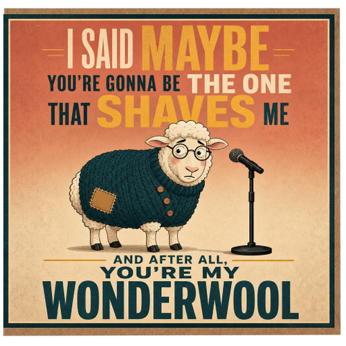 Birthday Card, You’re My Wonderwool Sheep Pun Card
