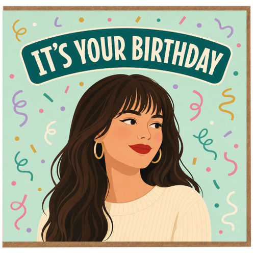 Birthday Card, It's Your Birthday Illustrated Woman Card