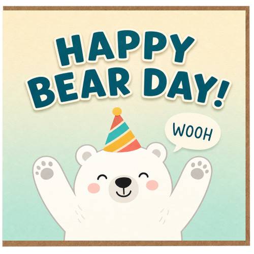 Birthday Card, Cute Polar Bear Birthday Card
