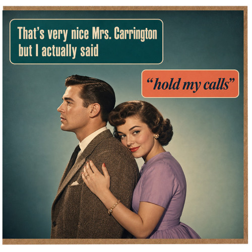 Birthday Card, Retro Hold My Calls Humorous Greeting Card