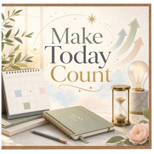 Birthday Card, Make Today Count Motivational Greeting Card