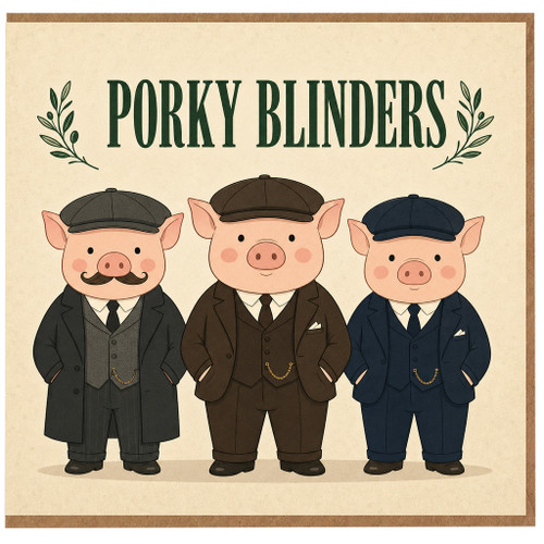 Birthday Card, Funny Porky Blinders Card