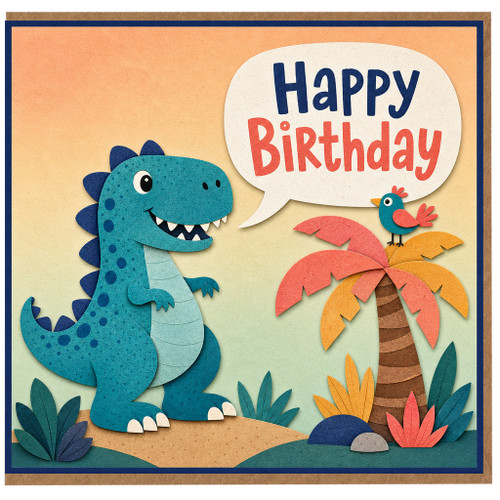 Birthday Card, Cute Kids Happy Birthday Card