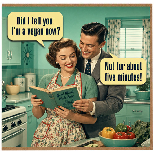 Birthday Card, Retro Kitchen Humour Card