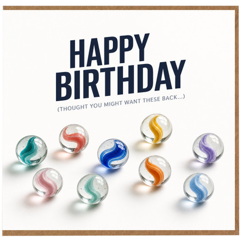 Birthday Card, Happy Birthday Card with Colourful Marble Design