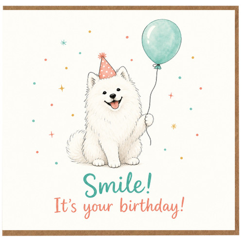 Birthday Card, Cute na Birthday Card with Balloon and Party Hat
