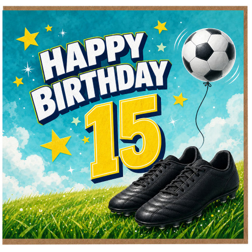 15th Birthday Card, 15th Birthday Football Card