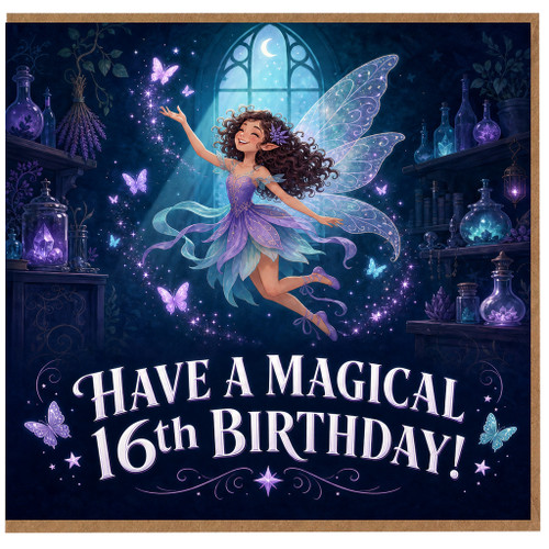 16th Birthday Card, Have a Magical 16th Birthday Fairy Card