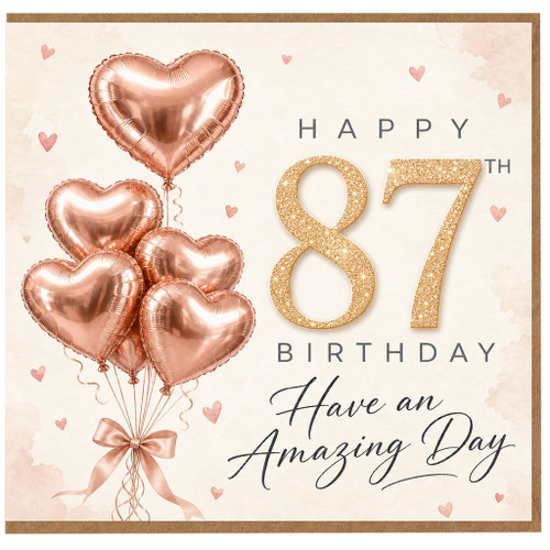 87th Birthday Card, Happy 87th Birthday Card, Have an Amazing Day