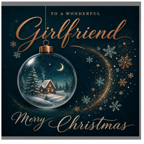 Girlfriend Christmas Card, To a Wonderful Girlfriend Merry Christmas Card