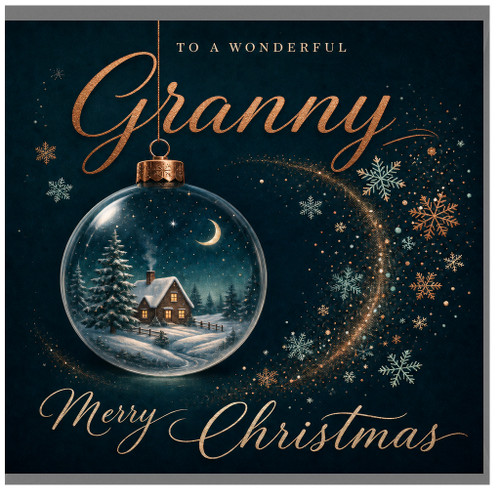 Granny Birthday Card, To a Wonderful Granny Merry Christmas Card