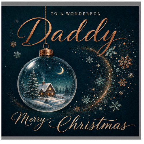 Daddy Christmas Card, Merry Christmas Card for Dad
