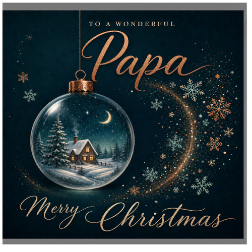 Papa Birthday Card, To A Wonderful Papa Merry Christmas Card