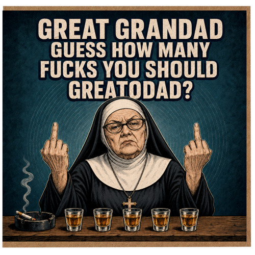Great Grandad Funny Card, Rude Humour Birthday Card for Great Grandad