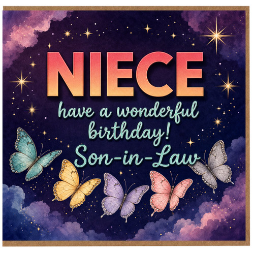 Son - in - Law Birthday Card, Nice Have a Wonderful Birthday Design