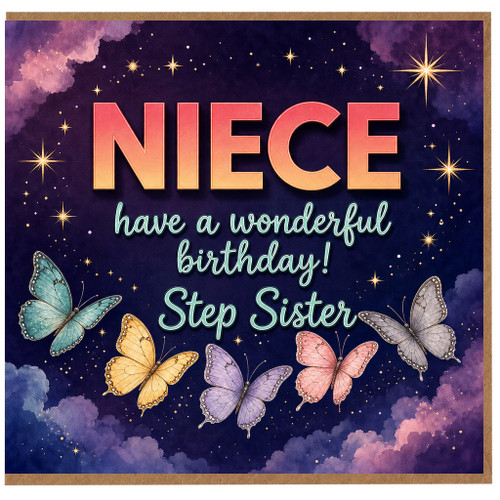 Step Sister Birthday Card, Have a Wonderful Birthday Card for Step Sister