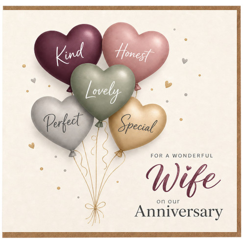 Wife Anniversary Card, For a Wonderful Wife on Our Anniversary