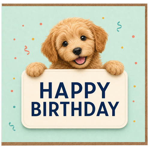 Birthday Card, Cute Puppy Design