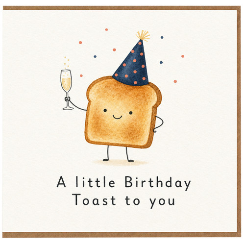 Birthday Card, A Little Birthday Toast To You