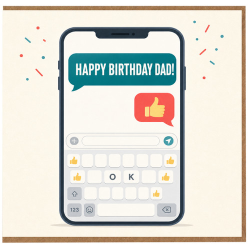 Birthday Card, Funny Text Message Style Birthday Card
