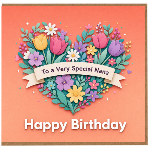 Birthday Card, To a Very Special Nana Happy Birthday Card