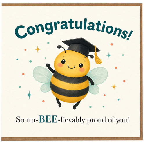 Birthday Card, Cute Bee Graduation Card