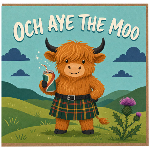 Birthday Card, Och Aye The Moo Card