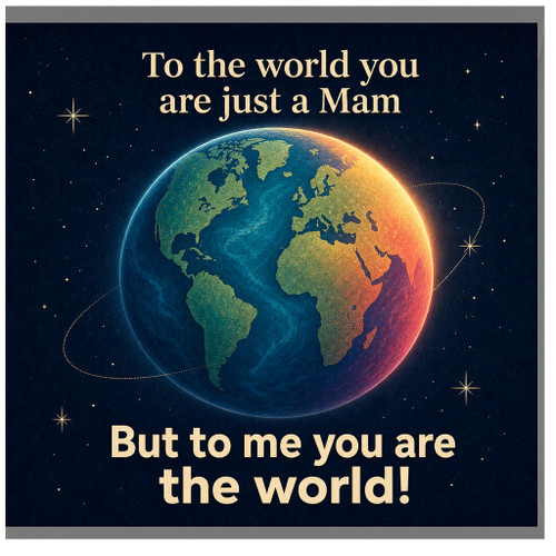 Birthday Card, To the World You Are Just a But to Me You Are the World Card