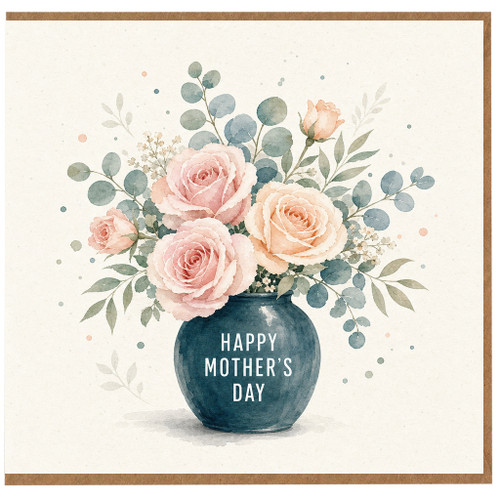 Birthday Card, Floral Bouquet Card, Happy Day Greeting Card