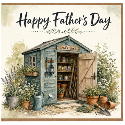 Birthday Card, Shed Gardening Card
