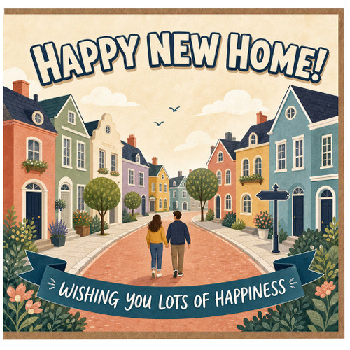 Birthday Card, Happy New Home Card, Wishing You Lots of Happiness