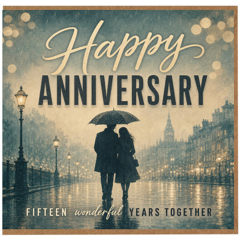 15th Birthday Card, Fifteen Wonderful Years Together Couple Card