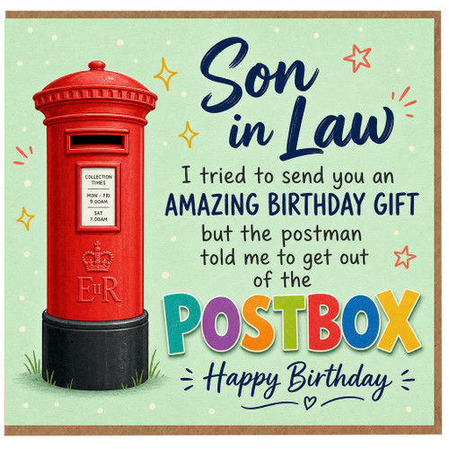 Birthday Card, Funny Postbox Happy Birthday Card