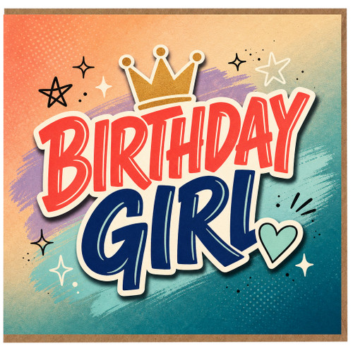 Birthday Card, Cute Crown Birthday Card